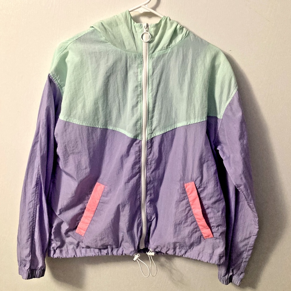 Pastel Colorblock Windbreaker Jacket from Forever 21